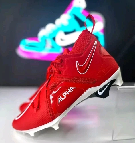 ? Scarpa Nike Tacchetti Uomo 11.5 Alpha Menace Pro 3 Calcio CT6649 616 Rosso Bianco ?