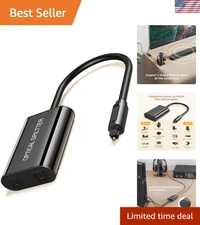 Upgraded Digital Toslink Fiber Optical Splitter 1 in 2 Out Audio Adapter Cabl...
