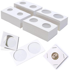 200 Assorted Coin Holders 2X2 Cardboard Mylar Flips Include 4 Sizes New