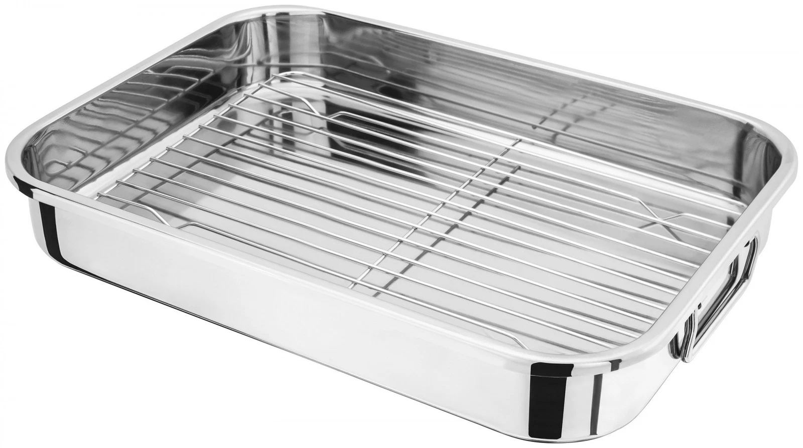 Judge Large Stainless Steel Roasting Pan with 42cm x 30cm x 6.5cm, Silver
Opens in a new window or t