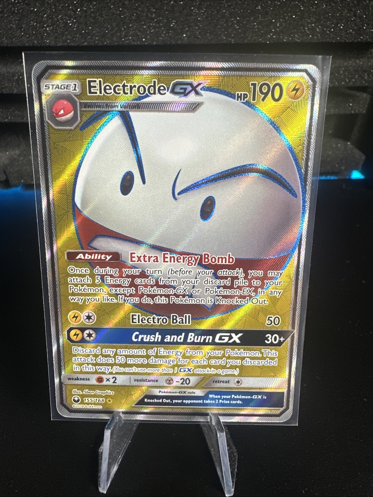 Pokemon Card Electrode GX 155/168 Celestial Storm Full Art Ultra Rare Holo NM