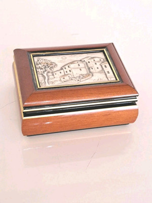 Vintage Jewelry Box Sterling Silver 925 Wood Signed ACCA