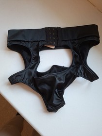 AGENT PROVOCATEUR VINTAGE RARE BLACK SHANDY OPEN BRIEF SIZE AP3 MEDIUM UK10 BNWT