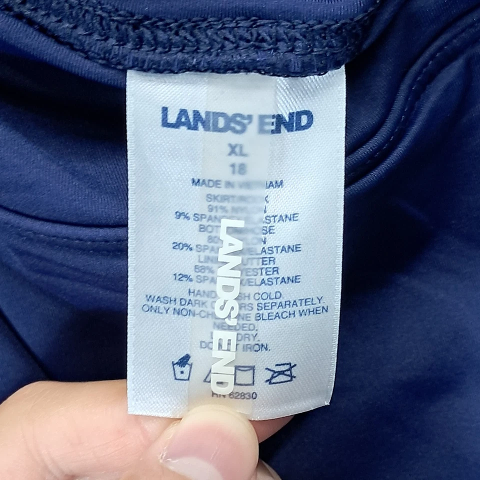 Land's End Women's Modest Swim Leggings UPF 50 Sun Protection Blue X-Large 18 - Image 3 of 4