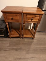 Two Beautiful Wood Bedside Tables. Excellent Condition.