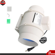 6 Inch 400 CFM Inline Duct Fan Ventilation Exhaust Fan for Duct Vent Bathroom