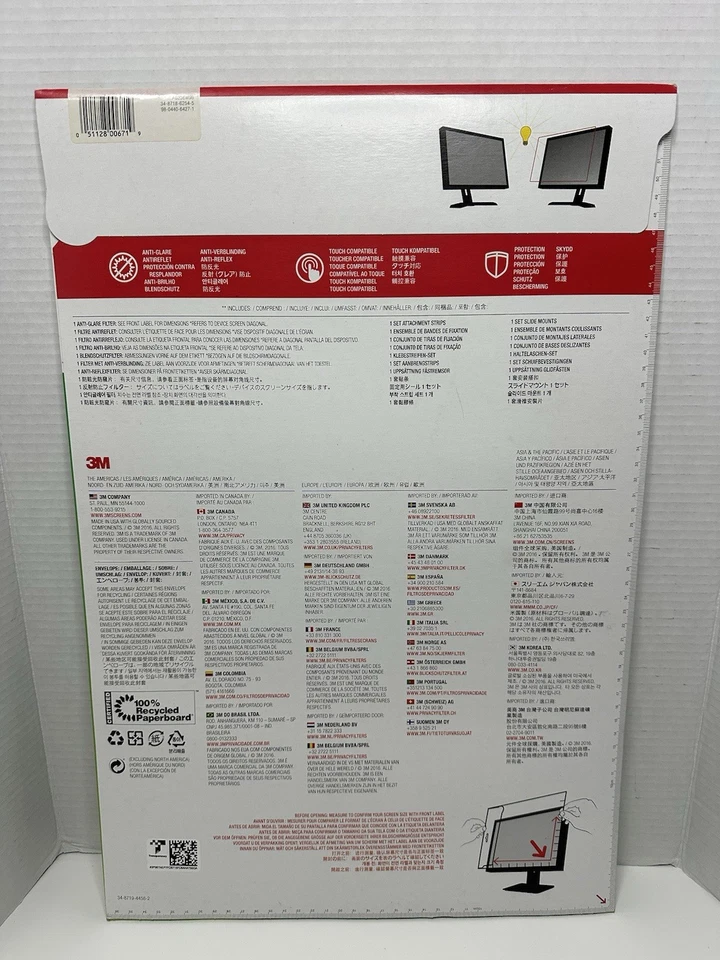 3M Anti-Glare Filter 23.6" Widescreen Monitor Screen, Touch, Clear 16:9 AG236W9B - Image 2 of 4