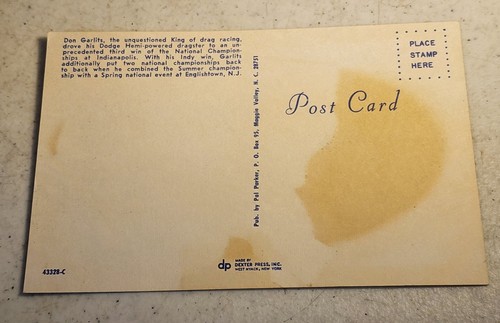 Vintage Don Garlits Post Card - Picture 2 of 2