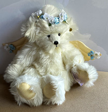 Annette Funicello Collectible Bear Co. White Angel Plush Bear w/ Wings 14in