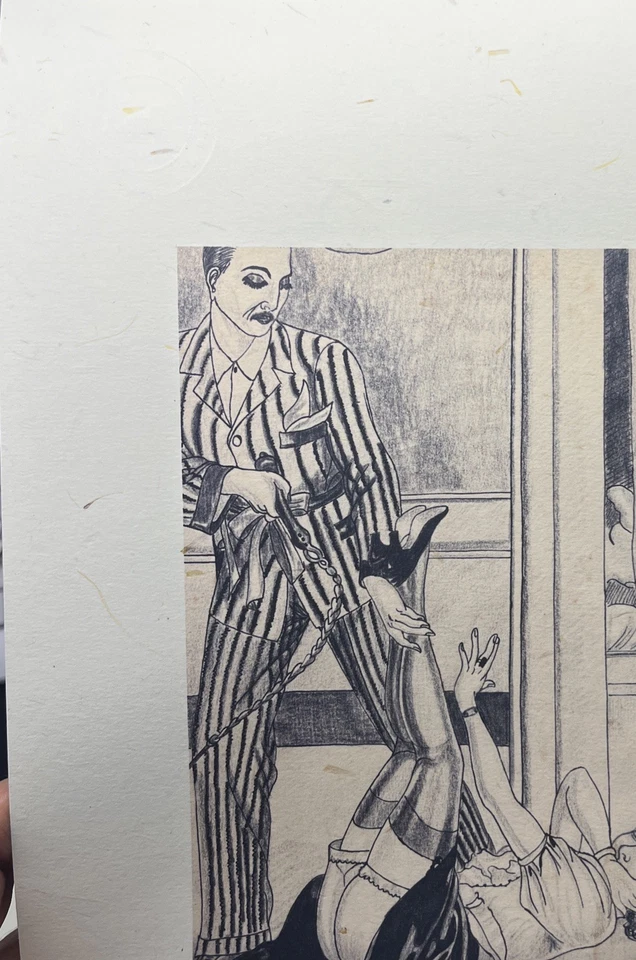 Erotic Kunstdruck einer Kohlezeichnung „Lesbian Love“ zu Gamiani 2 nuits d‘exes - Bild 2 von 2