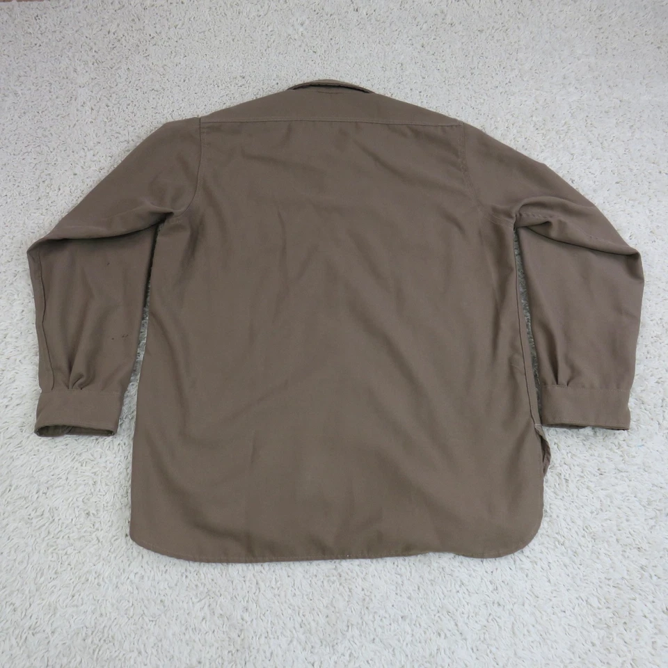 Vintage Cabela's Shirt Mens Large Brown Button Up Made in USA Workwear 80s 90s - Image 4 of 4