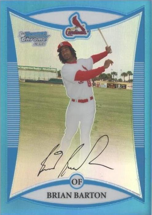 2008 Bowman Chrome - Prospects Brian Barton #BCP65 Blue Refractor /150 ...