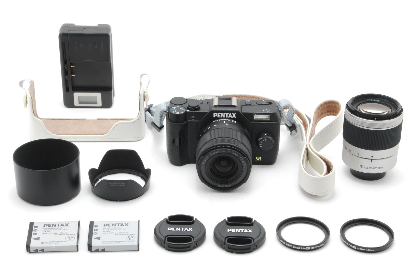 [Near Mint] PENTAX Q7 Black Digital Camera Double Lens Set ( 02 06 ) From Japan