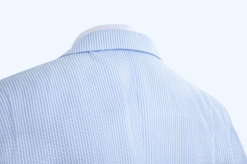 Men Blazer Regular Fit Single Breasted Thin Summer Spring Wear Jacket Seersucker - Picture 2 of 16