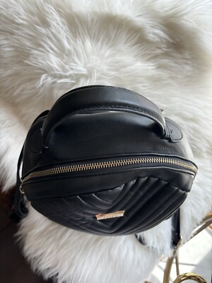 aldo Black backpack purse Women Medium Size Front Logo Zipper Adjustable  Strap | eBay