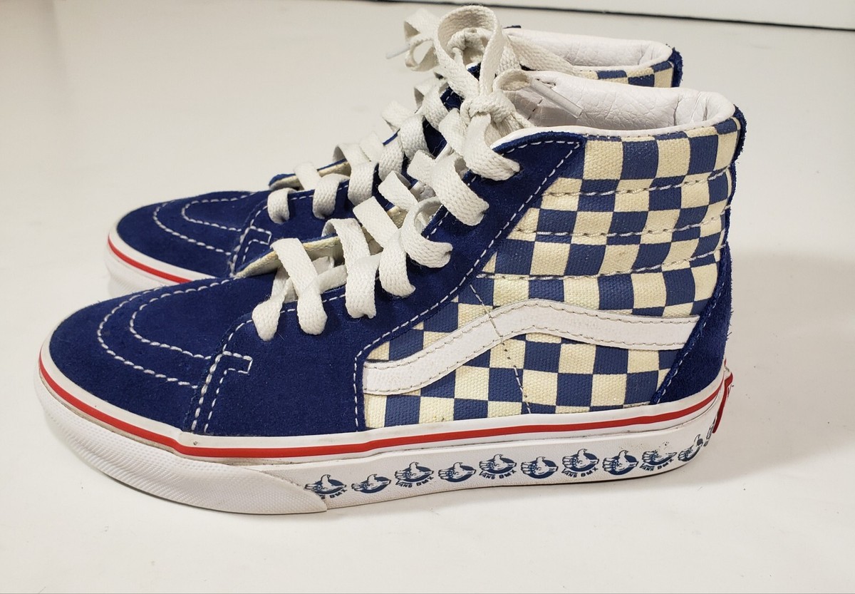 Vans BMX Off the Wall SK8-Hi Sneakers Sz 1.0 Kids Blue/Wht Vans BMX Off the Wall SK8-Hi Sneakers Sz 1.0 Kids Blue/Wht