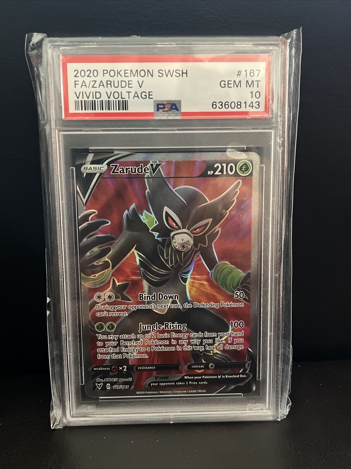 Mavin  Pokémon TCG Zarude V Vivid Voltage 167/185 Holo Full Art