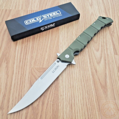 Cold Steel Large Luzon Liner Folding Knife 6'' 8Cr13MoV Steel Blade GFN Handle