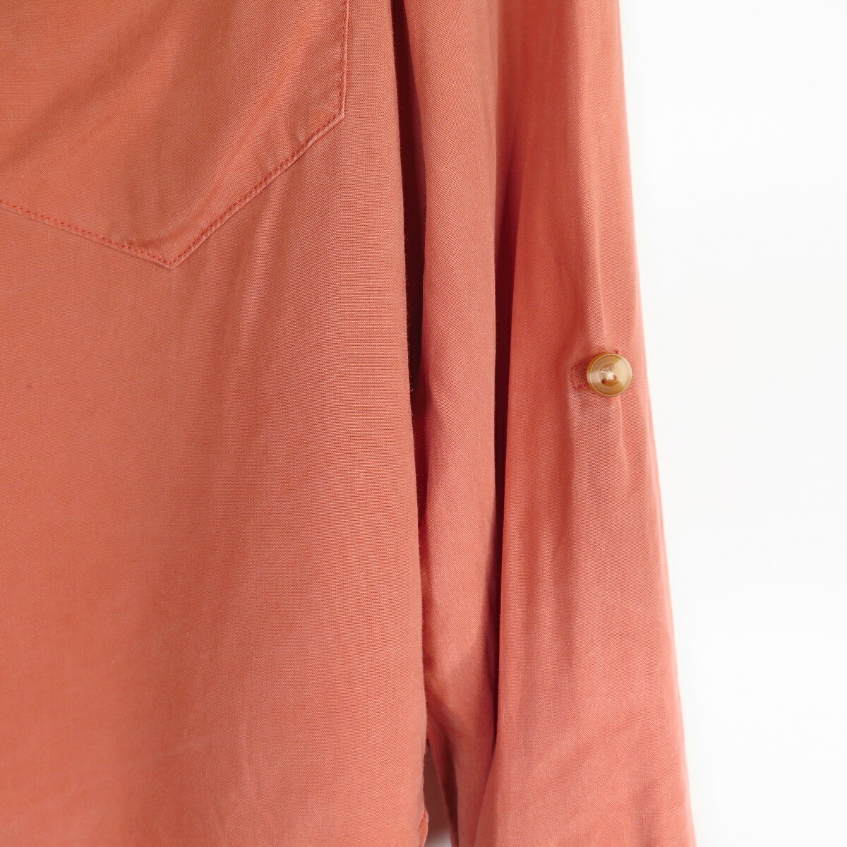 Thread & Supply Solid Coral Casual Button Down Sh… - image 3