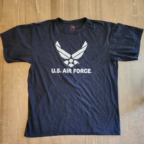U.S. Air Force T Shirt Short Sleeve Graphic Print Tee Men's Size XL Black Read