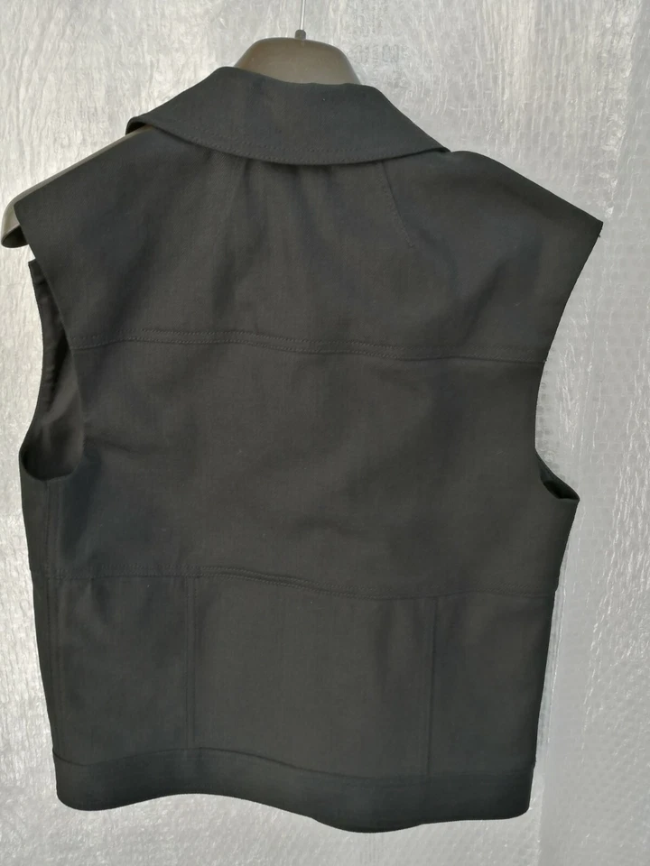 CoSTUME NATIONAL -  GILET NERO DONNA SPALLE APERTE - MADE IN ITALY - TG 40 - Imagen 4 de 4