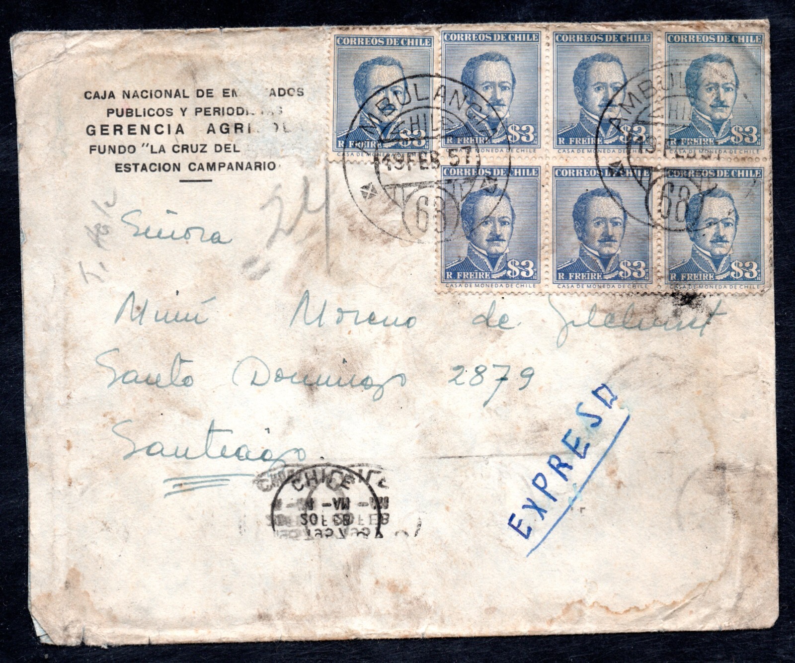 CHILE, COVER, AMBULANCIA N° 68, RRR, ver descripcion   #567