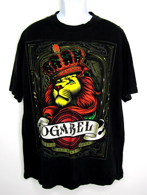 OG Abel Ogabel Crown Rasta Lion Cotton T-Shirt Black Men