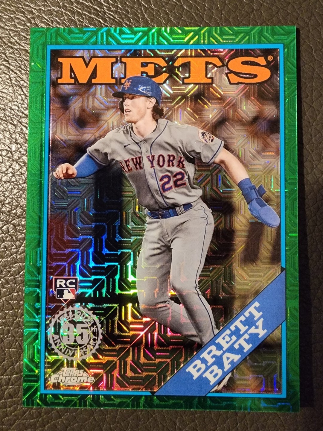 2023 Topps Series 1 Silver Pack Green MOJO #T88C-14 Brett Baty Mets 98/99 RC