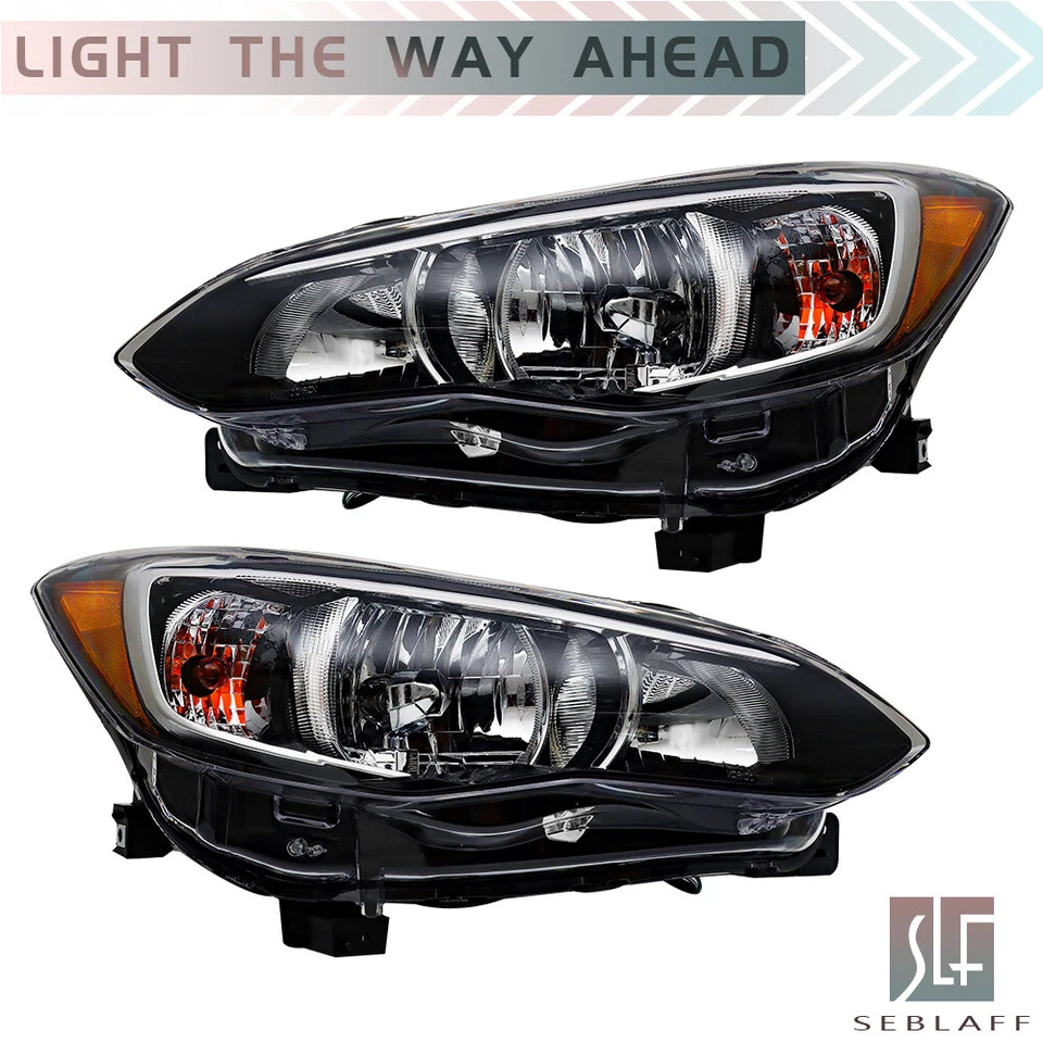 For Subaru Impreza 2017-2020 Pair Halogen Headlight Headlamp LED DRL Left+Right - Image 3 of 4