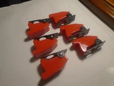 LONGACRE TOGGLE SWITCH COVER 45370; AIRCRAFT STYLE SAFETY FLIP COVER RED PLASTIC