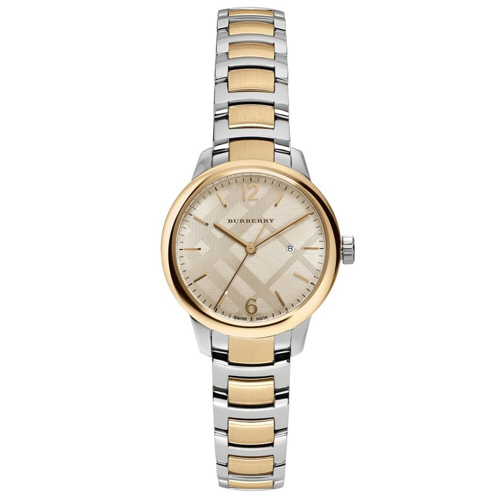 【美品】　BURBERRY シルバー 時計 Burberry The Classic BU10118 Two Tone Women's Watch Swiss