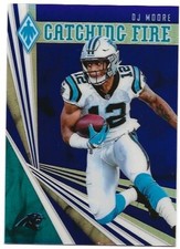 D.J. Moore 2019 Panini Phoenix Catching Fire Blue /35 Carolina Panthers