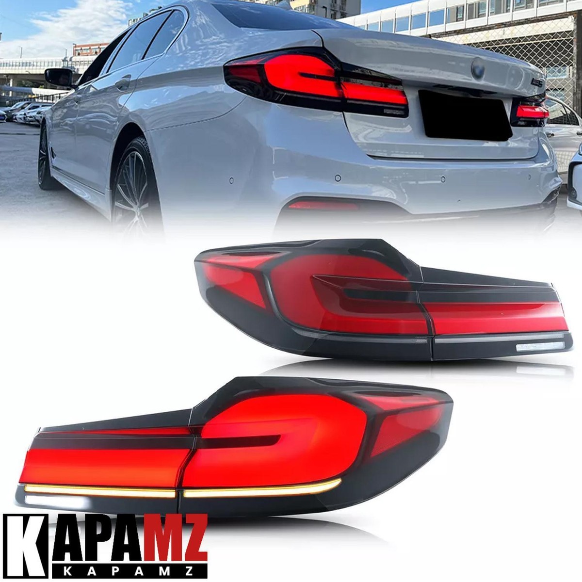 4pcs LED Tail Lights For BMW 5 Series G30 525 530 535 540 2017 