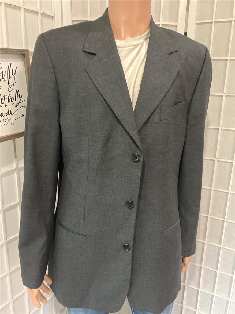 Men's Banana Republic 42L 100% Wool Charcoal Gray Blazer | eBay