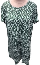 Ekouaer 2 Pack Nightgowns for Women Flare Short Sleeve Sleepshirt Size XL