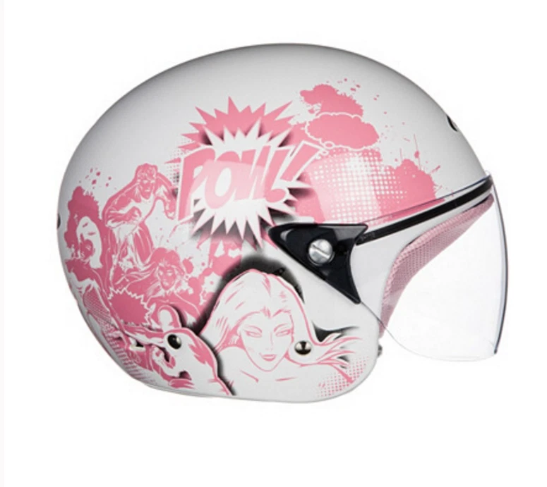 NEUF Casque AGV blanc rose XL 61/62 semi-intégral moto scooter biker white pink - Photo 2/4