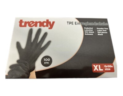 2000 x Trendy TPE Einweghandschuhe XL Puderfrei Latexfrei 100 Stück je Packung