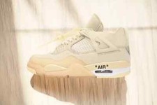 New Nike OFF White x Air Jordan 4 Sail Mens s...