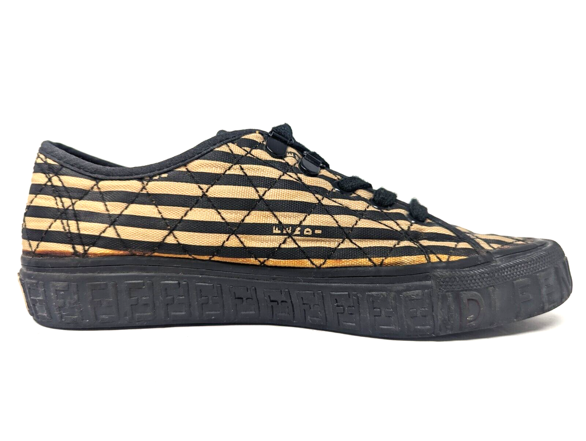 Fendi Low Top Sneakers Y2K Classic Spell Out Striped Fendi Low Top Sneakers Y2K Classic Spell Out Striped