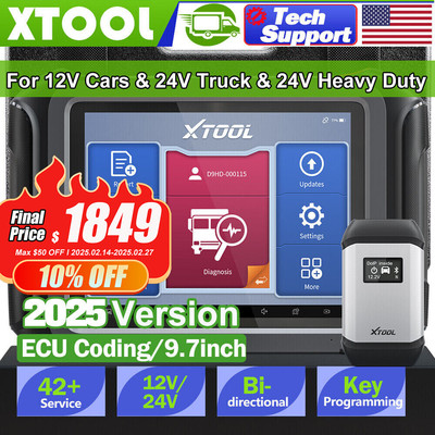 XTOOL D9HD Diesel & Gasoline All System Heavy Duty Truck Diagnostic Scanner TPMS