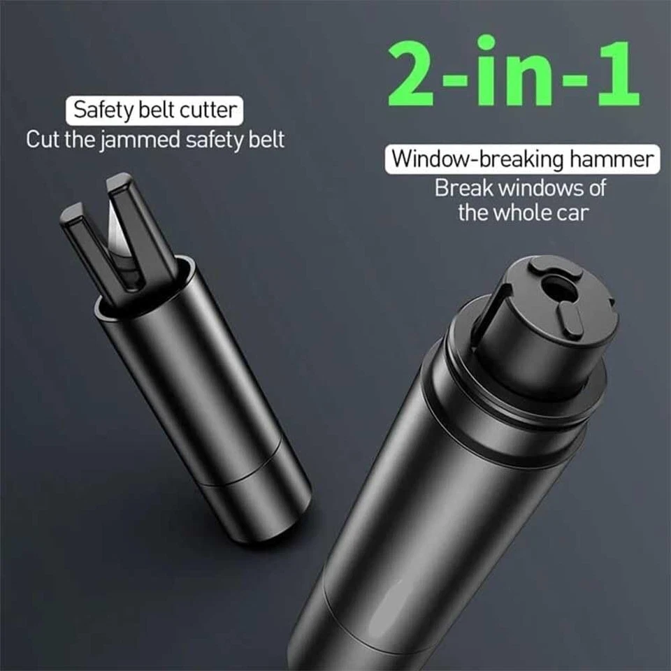 Car Safety Hammer Window Glass Breaker Seat Belt Emergency Escape Cutter Tool - Image 2 of 4