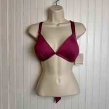 Gibson Latimer NWT purple tie back bikini top size large J23