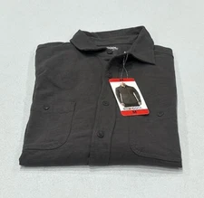 32 Degrees Cool Men's Long Sleeve Button-Up Shirt, Gray, Size M