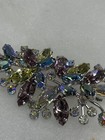 Weiss brooch featuring pastel purple green and blue rhinestones set in silvery — photo 5