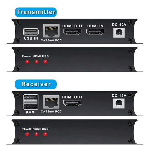 60M HDMI KVM Extender POC over Ethernet Cat5e/cat6 1080P RJ45 HDMI USB Extender - Picture 9 of 11