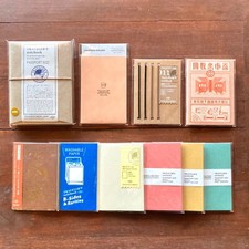 TRAVELER'S FACTORY Passport Size Products Notebook,Folder, Rubber Band, Refills