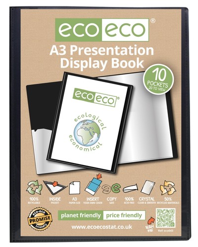 A5/A4/A3/A2 BLACK PRESENTATION DISPLAY BOOK FOLDER 20/40/60/80 POCKET RANGE - Picture 28 of 49