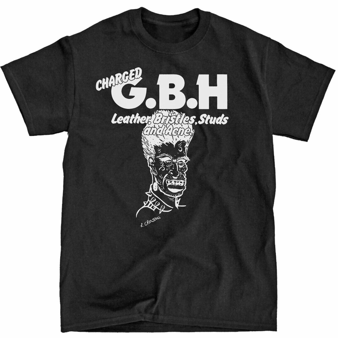 T-shirt Unisexe GBH Band - Manches Courtes Noir - Coton - Personnalisable - Neuf Avec étiquettes - Fabriqué Aux USA