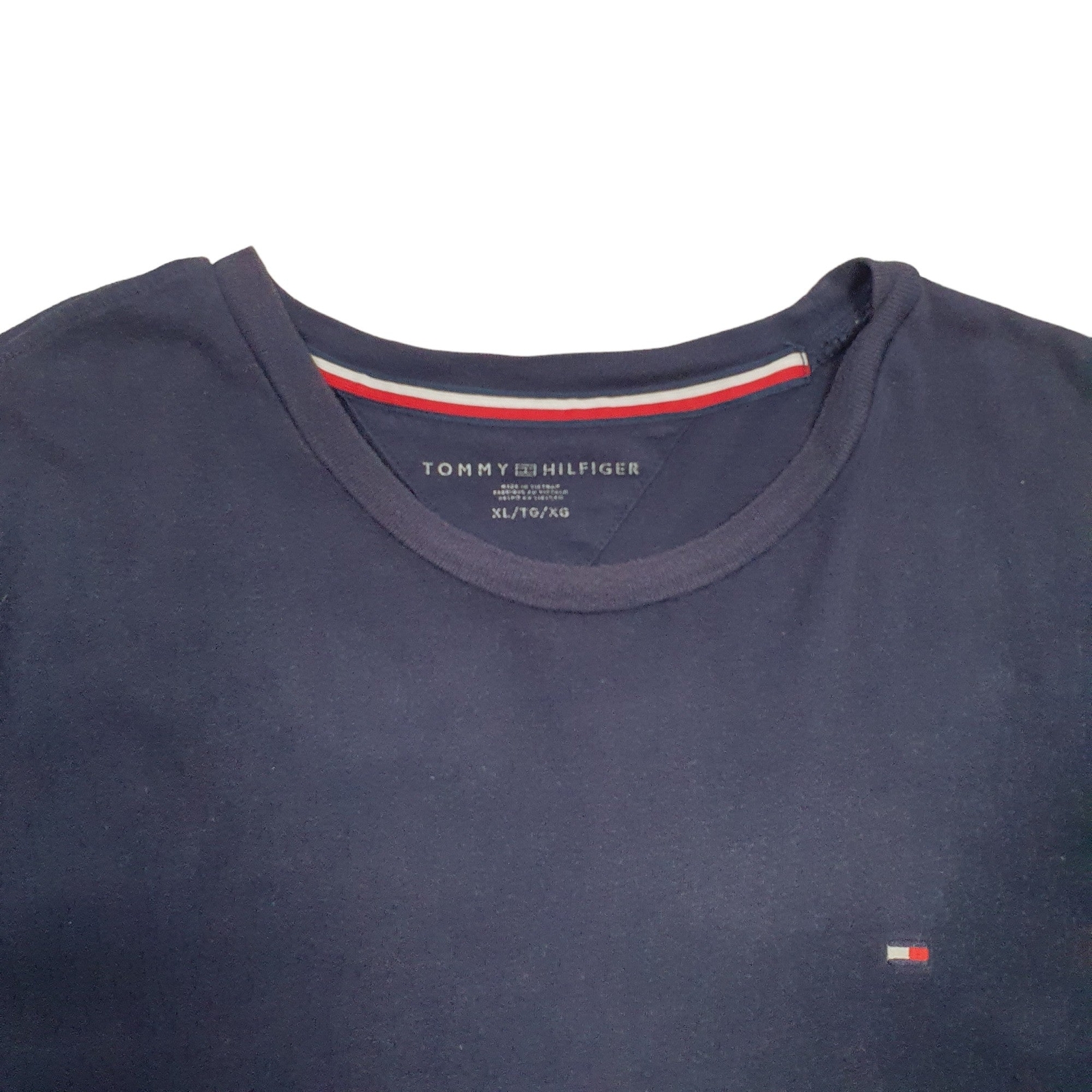 TOMMY HILFIGER Navy T Shirt Tee Short Sleeve Cotton Blend Mens XL image 3