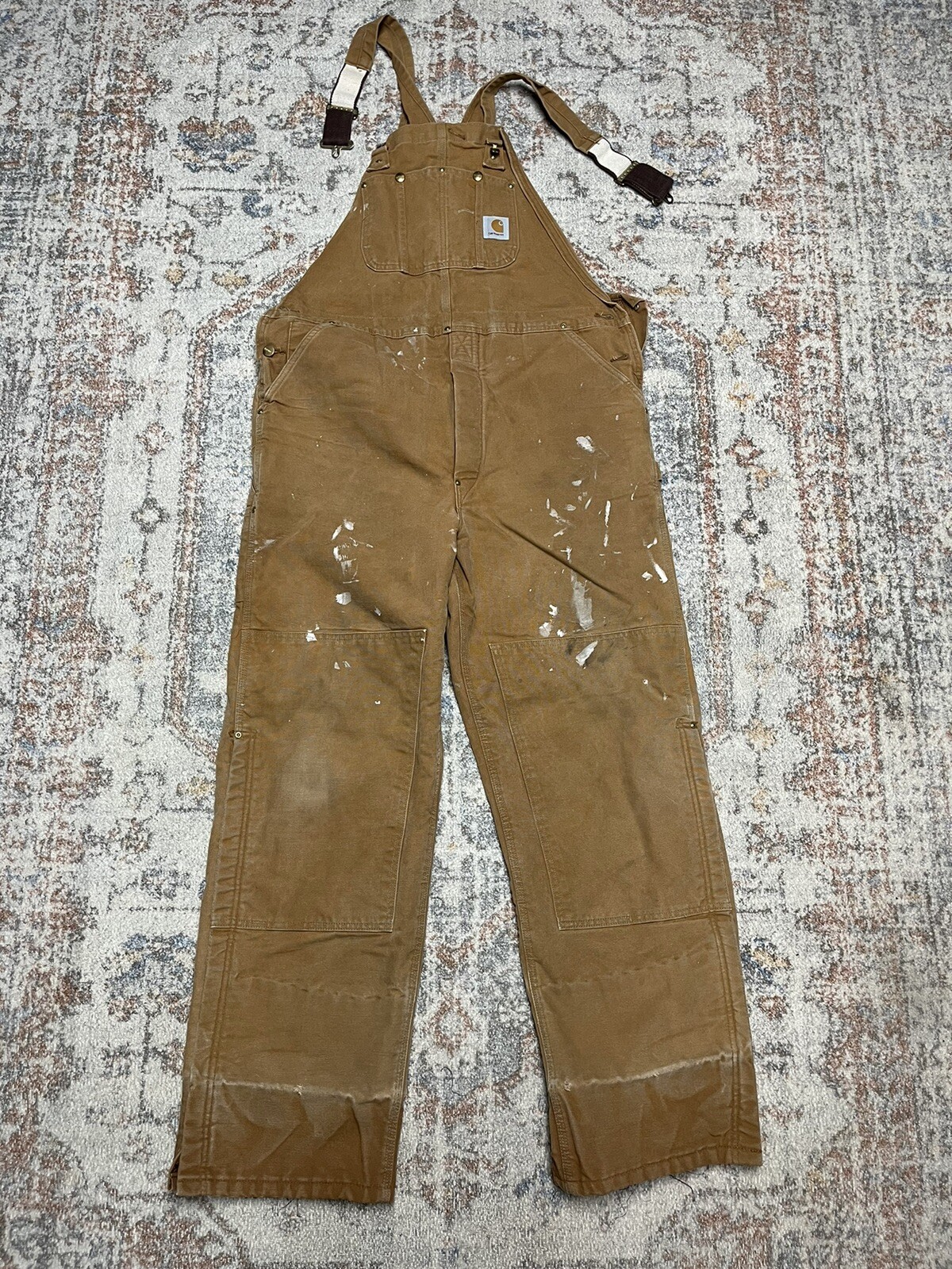 Carhartt Overalls R02 BRN Double Knee Lined Made In U… Gem